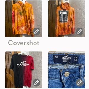 Hollister slim straight 28/30👖+Puma sweatshirt M